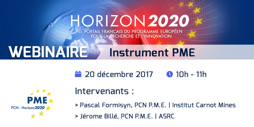 Webinaire Instrument PME H2020 - 20 décembre 2017