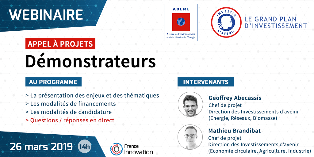 ADEME – Appel à projets Démonstrateurs